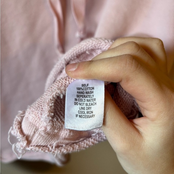 Pink Cropped Hoodie Sweatshirt - Picture 8 of 11